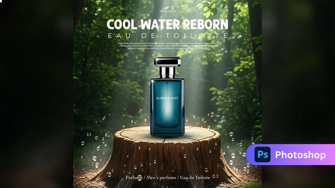 Lush Forest Fragrance Ad Template