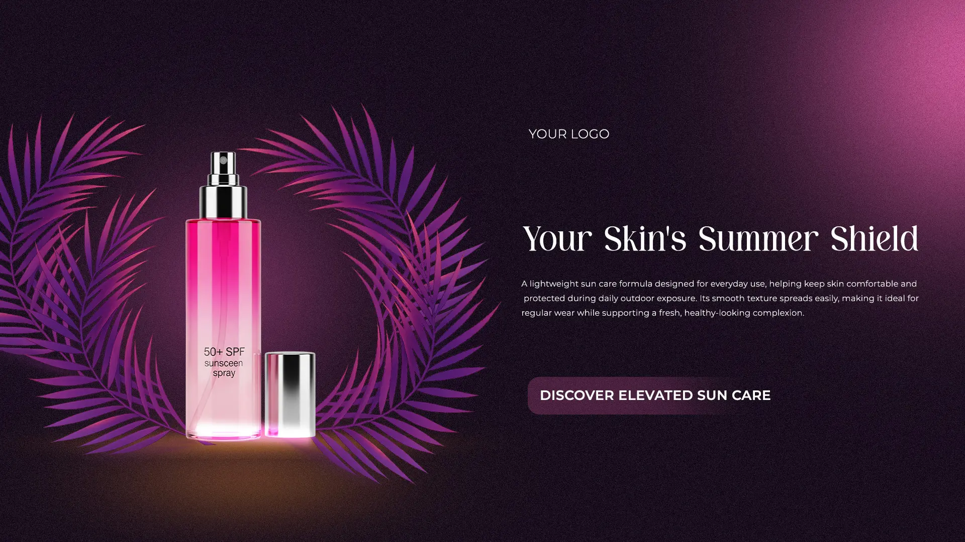 Tropical Skincare & Sunscreen Ad Template