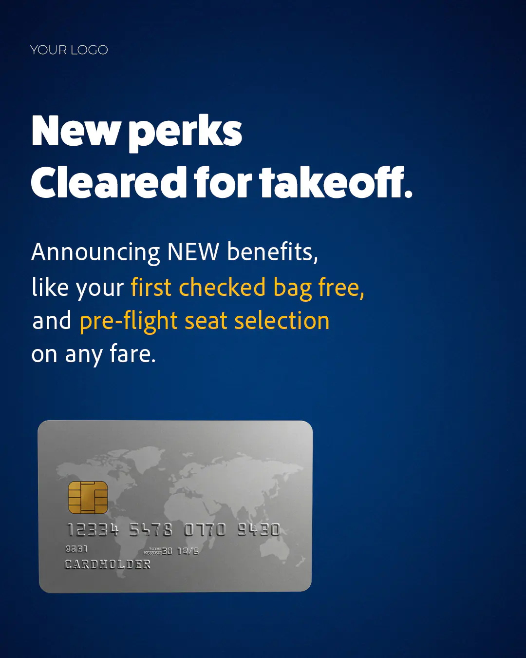 Airline Credit Card Promotion Template