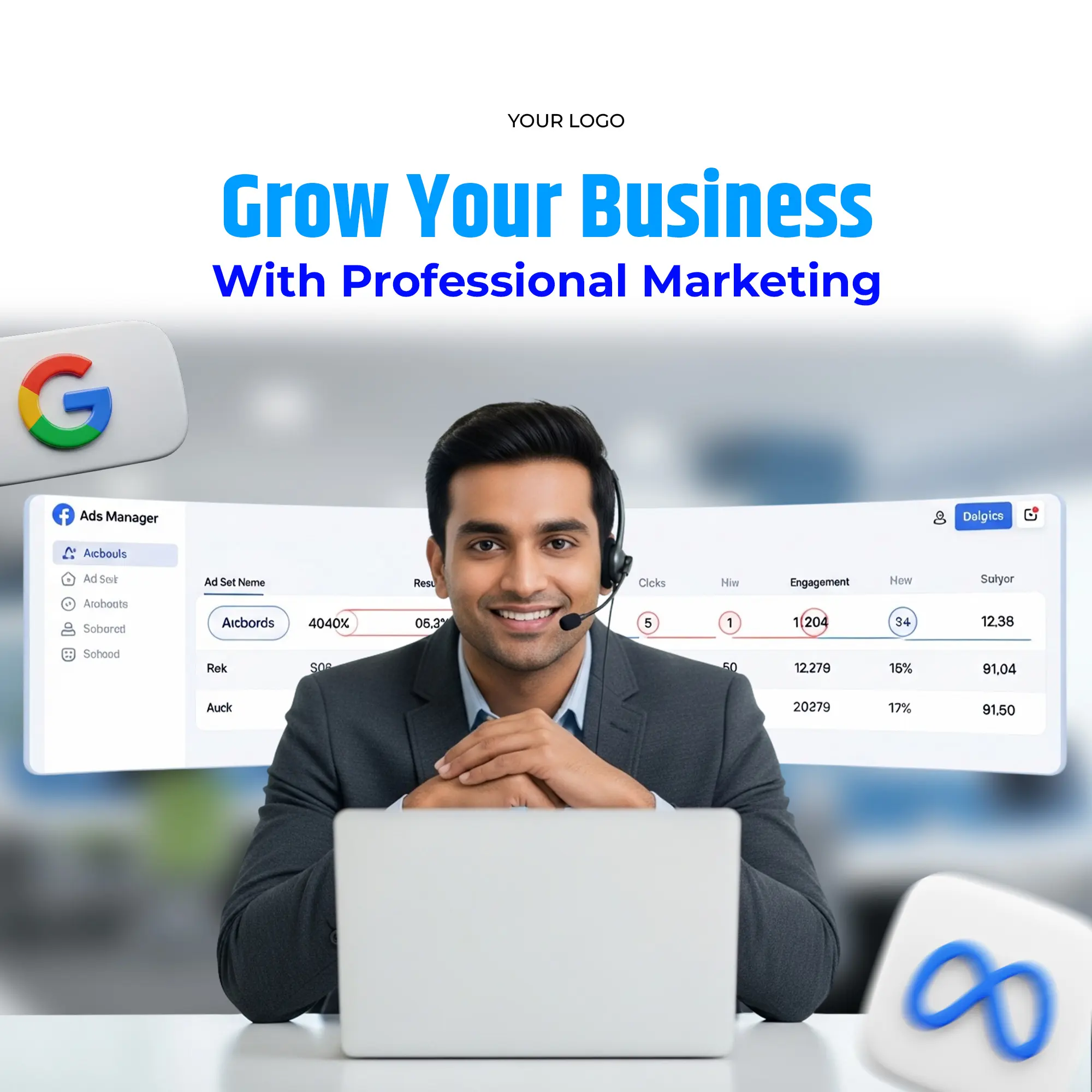 Digital Marketing Services Ad Template