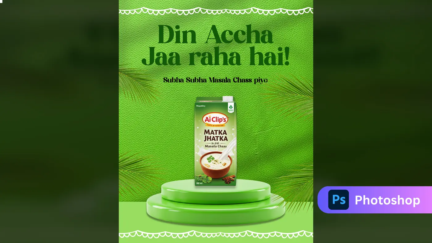 Editable Masala Chaas Template  Customizable Marketing Design for Food & Beverage