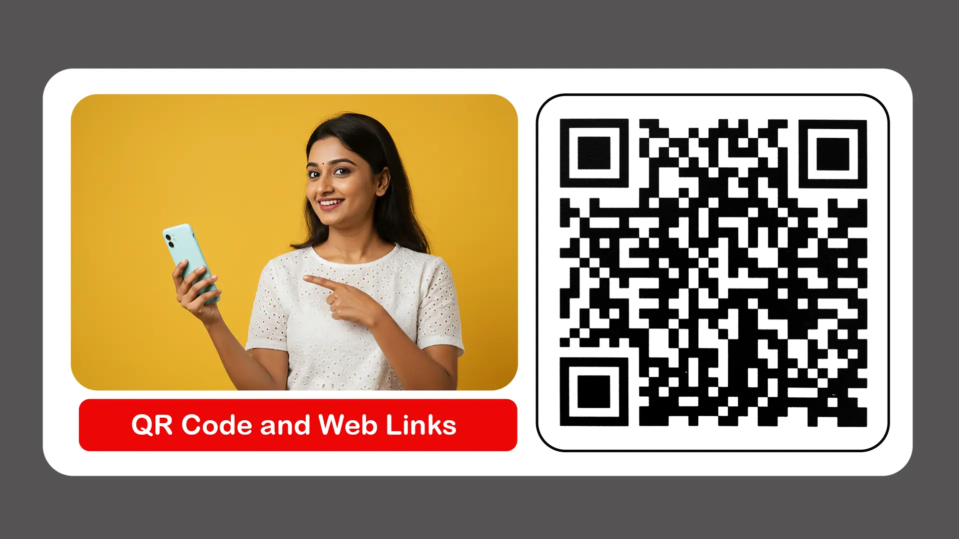 QR Code and Web Links Template