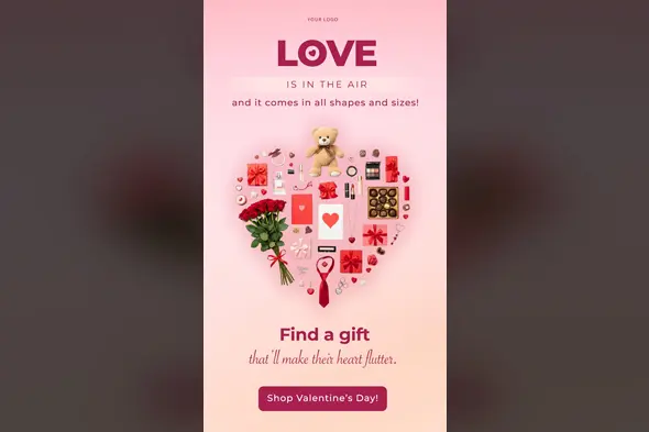 Valentine's Day Gift Shop Promotion Template