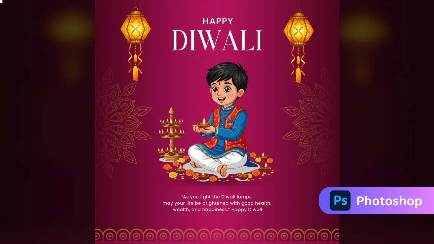 Joyous Diwali Greeting Template