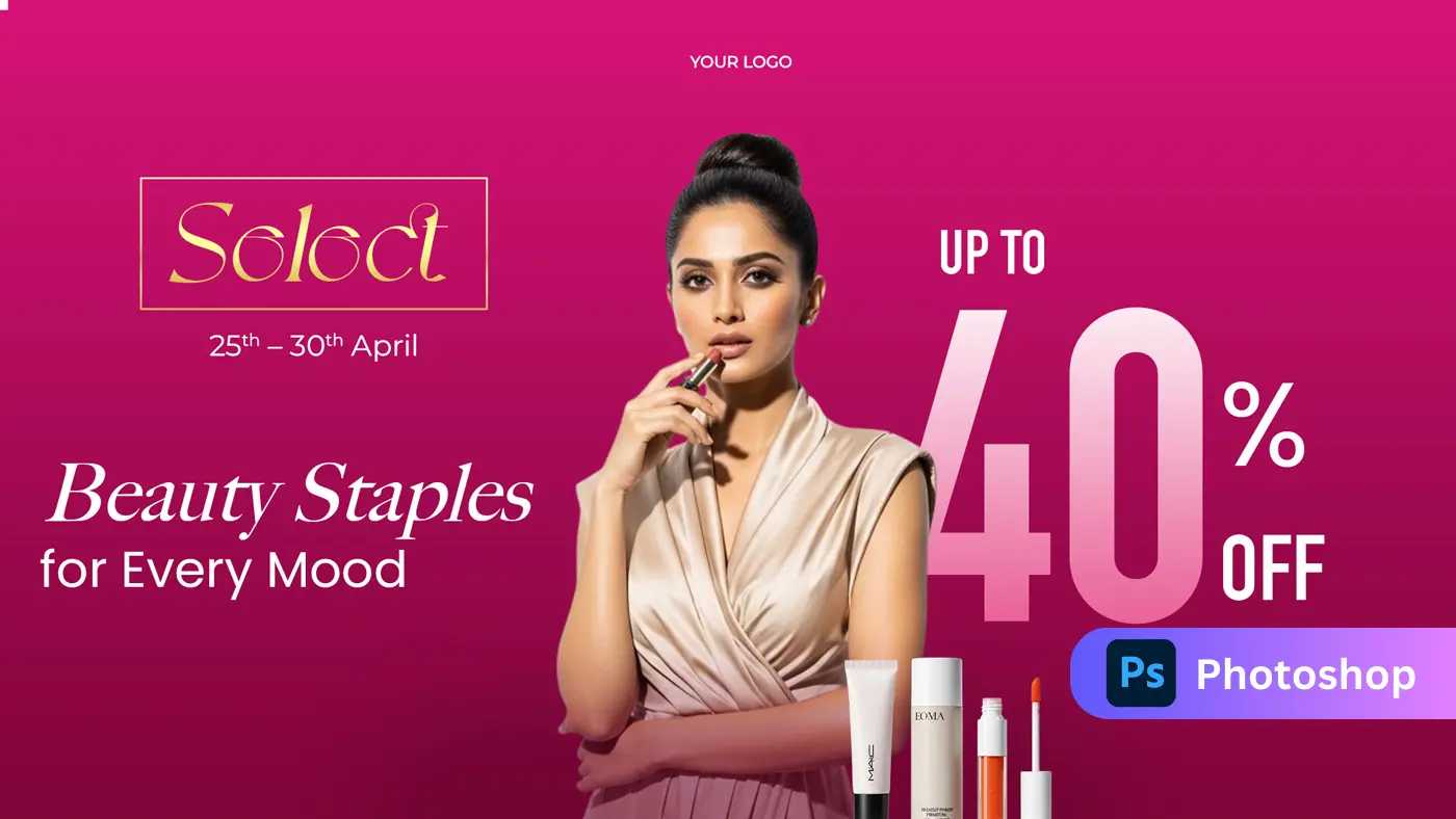 Glamorous Cosmetics Offer Banner