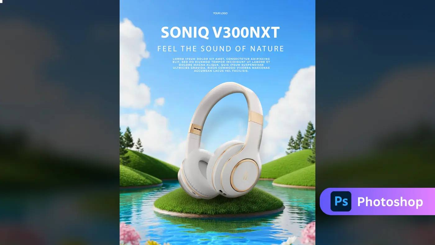 Premium Audio Product Advertisement Template