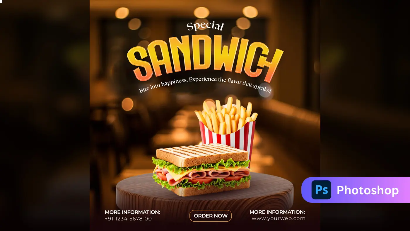Restaurant Sandwich Promotion Post