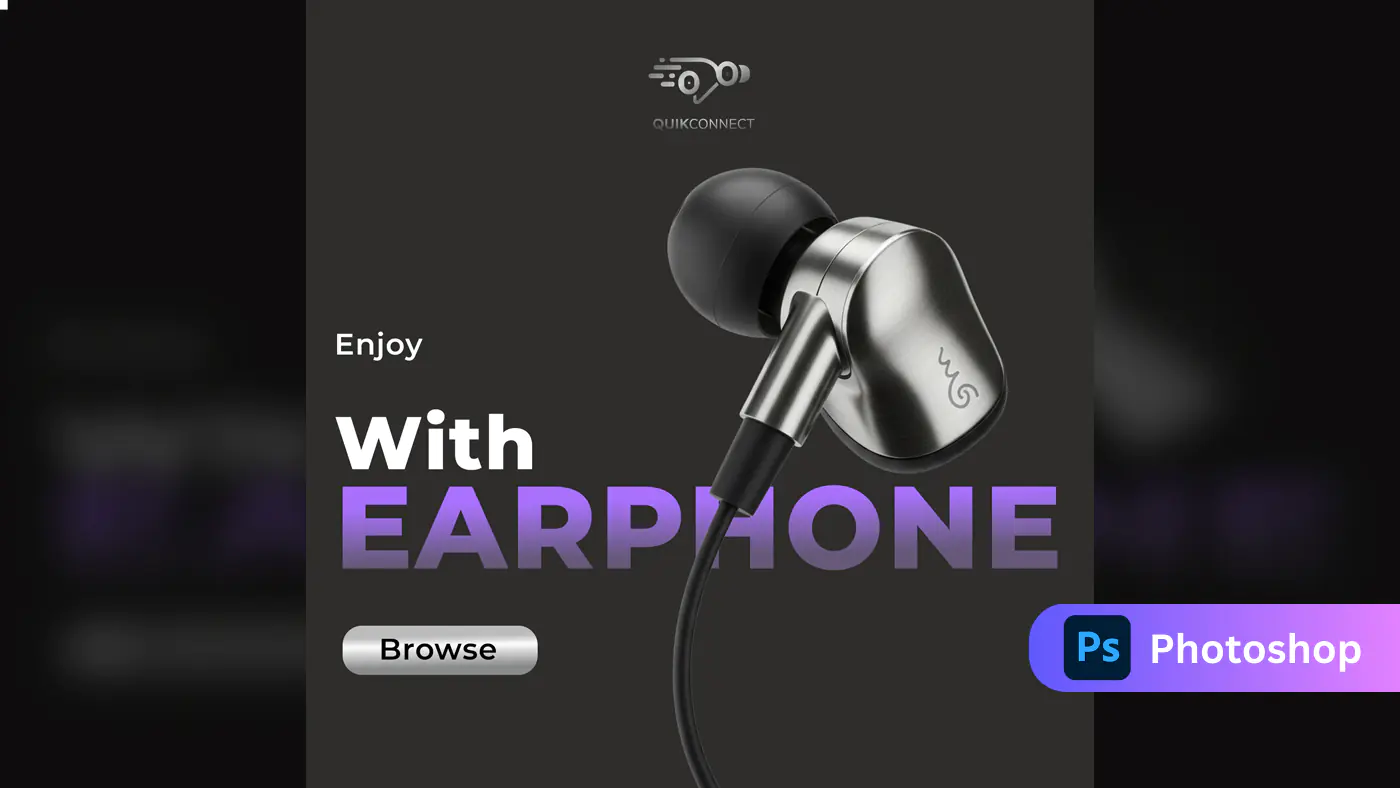 QuikConnect Earphone Ad Template
