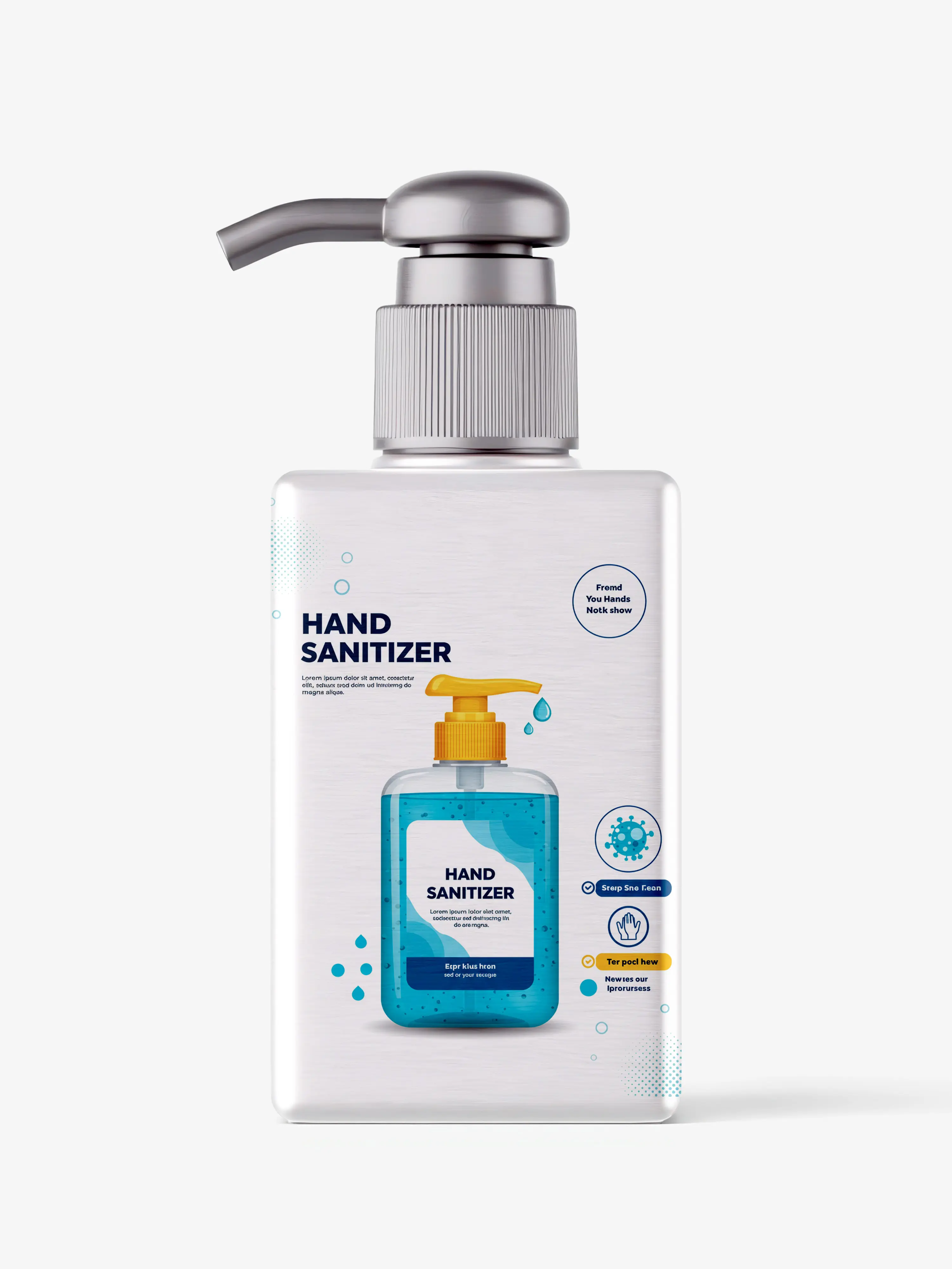 Antibacterial Gel Bottle Mockup
