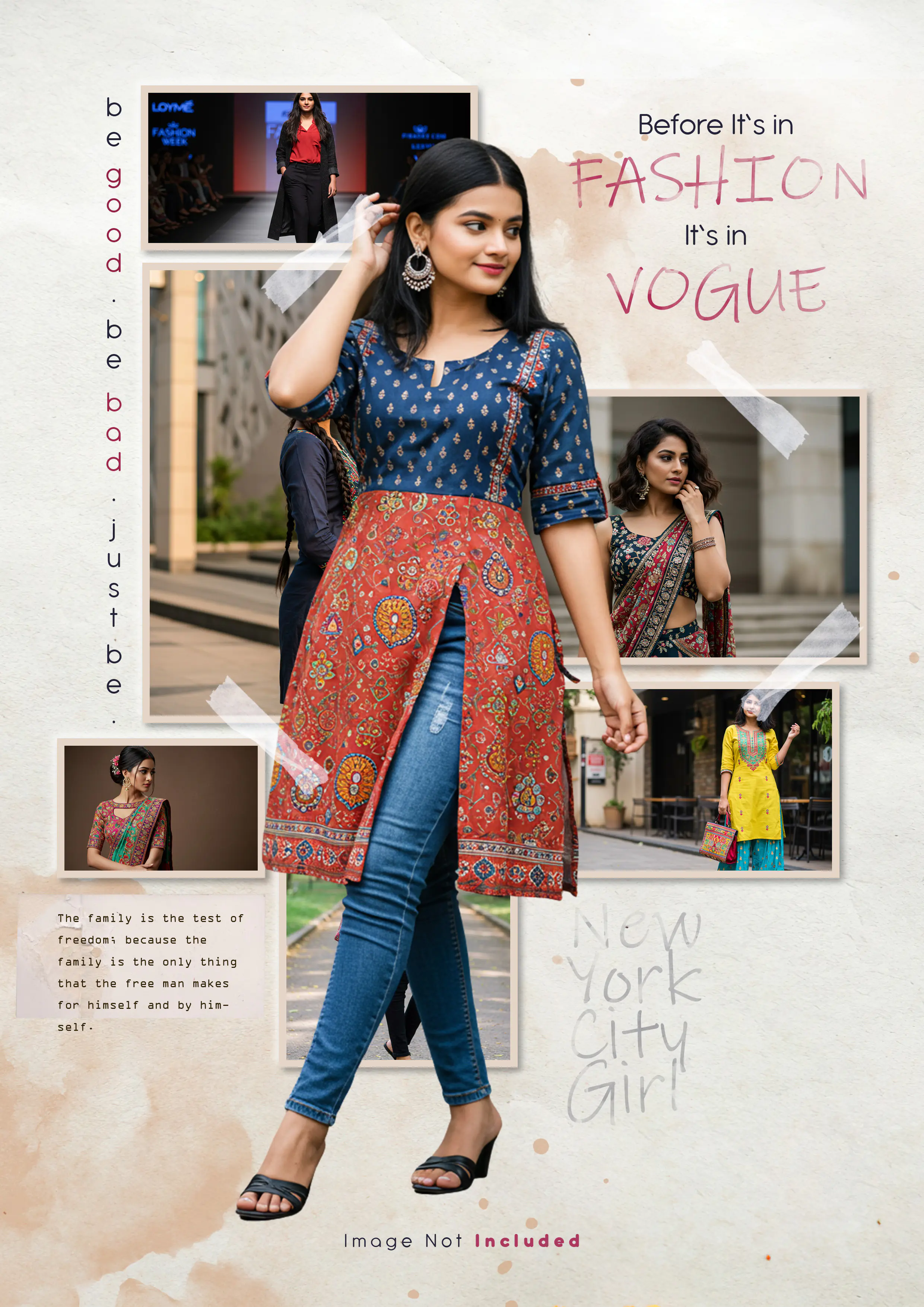 Indian Fashion Mood Board Template