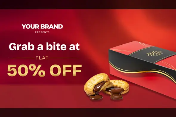 Chocolate Biscuit Promotion Banner Template