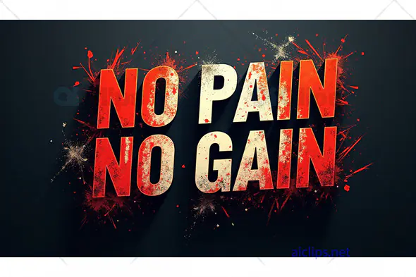 No Pain No Gain Fitness Motivation Poster
