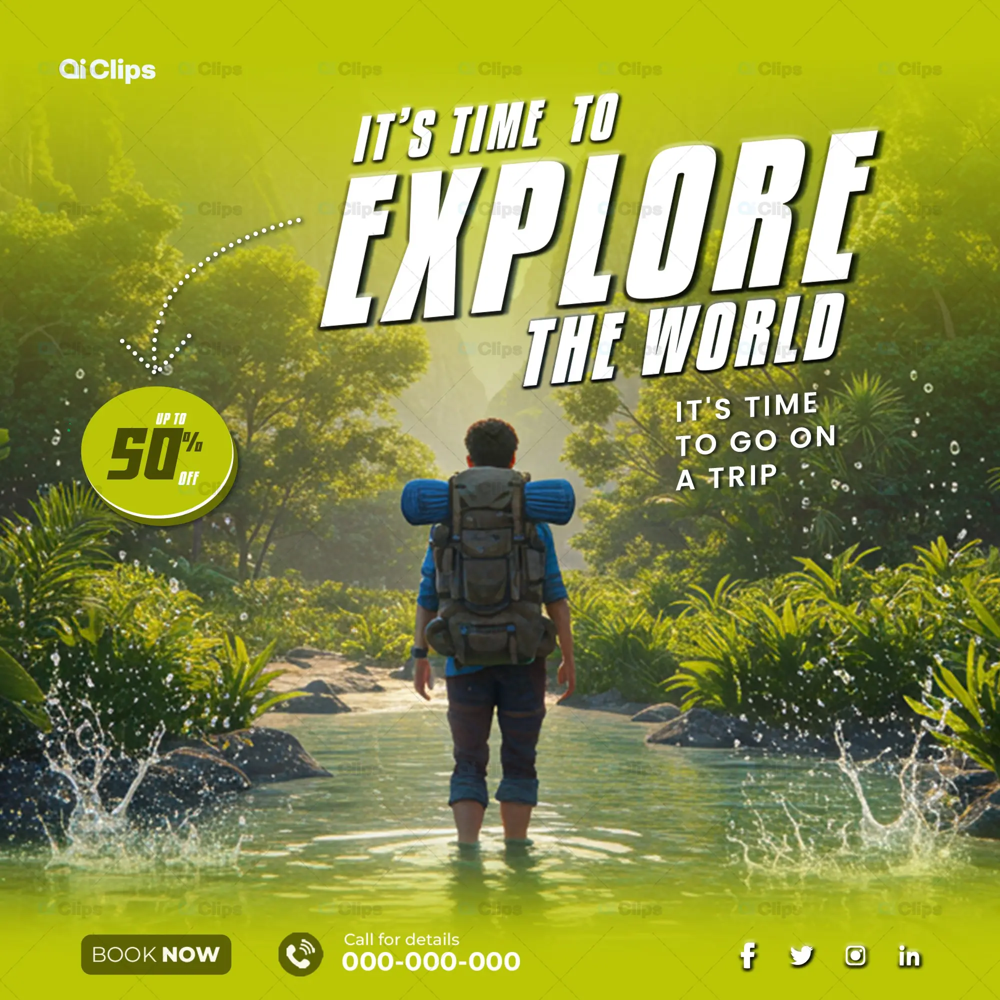 Adventure Travel Exploration Social Media Template