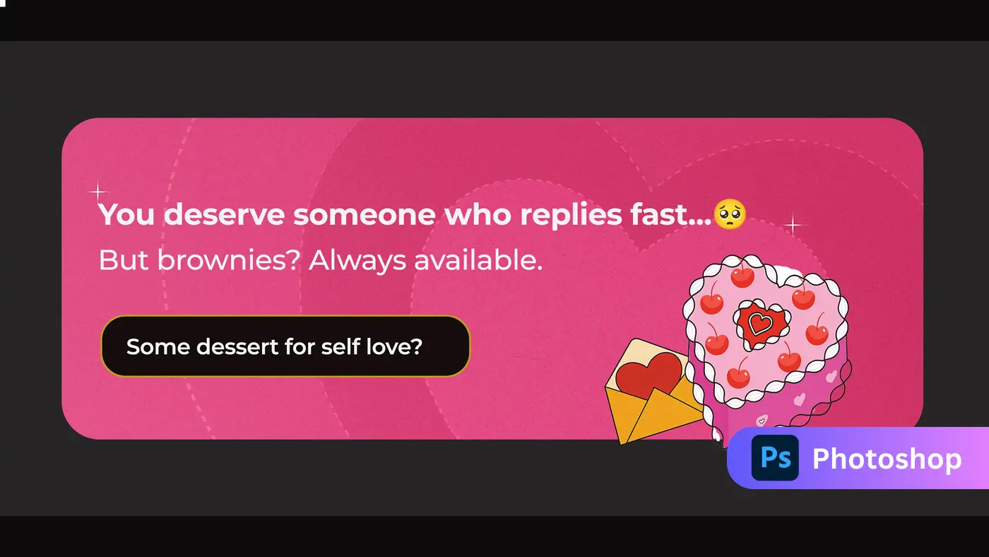 Self-Love Dessert Delivery Banner Template
