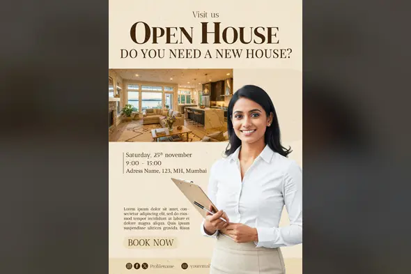 Luxury Real Estate Open House Marketing Template