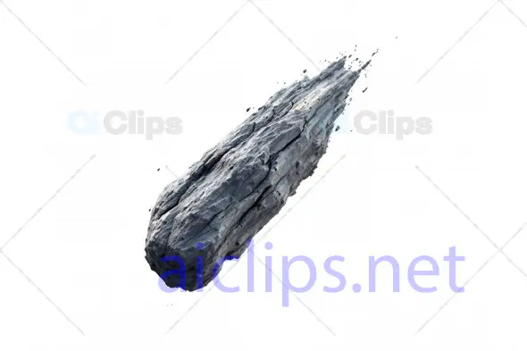 Realistic 3D Meteor Rock Illustration