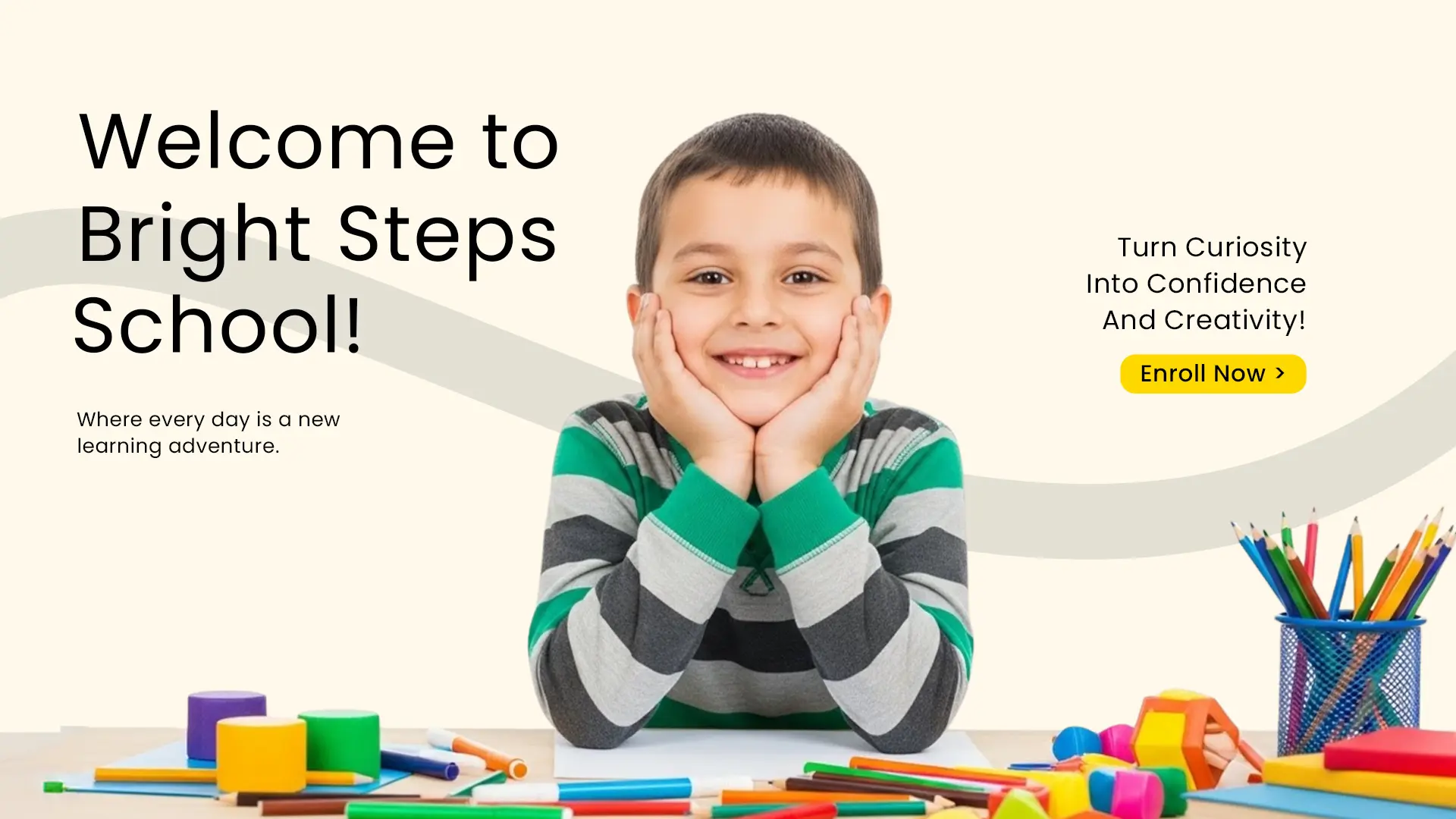 Preschool & Kindergarten Enrollment Ad Template
