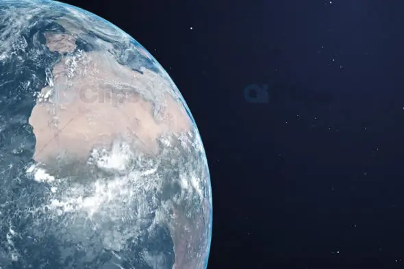Partial View of Earth from Space - Africa and Oceans in Focus