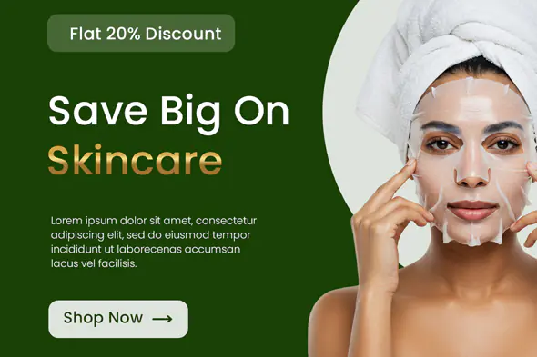 Skincare Discount Promo Banner
