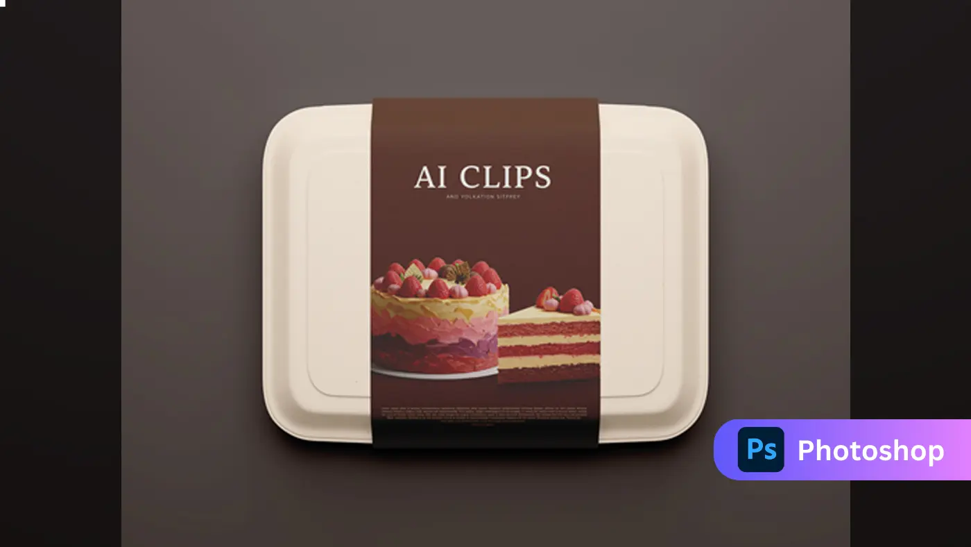 Cake Box Packaging Mockup