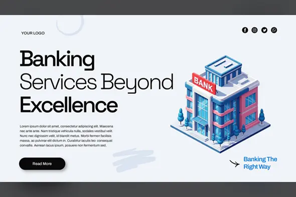 Corporate Banking Web Banner Template