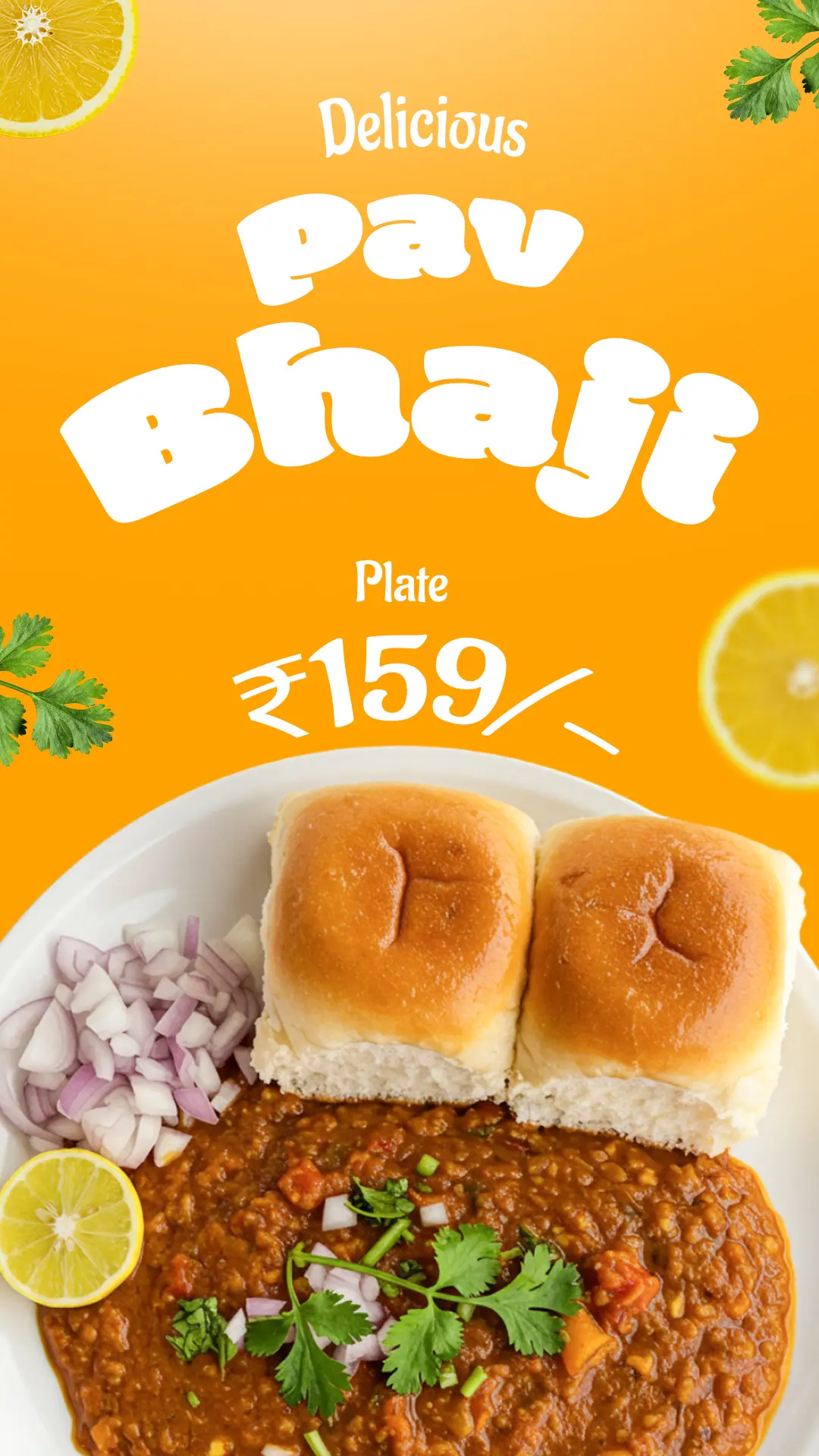 "Delicious Pav Bhaji Template