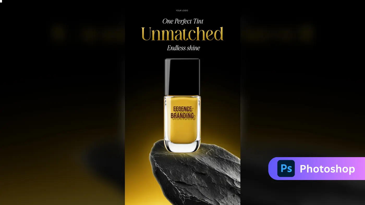 Luxury Nail Polish Advertisement Template