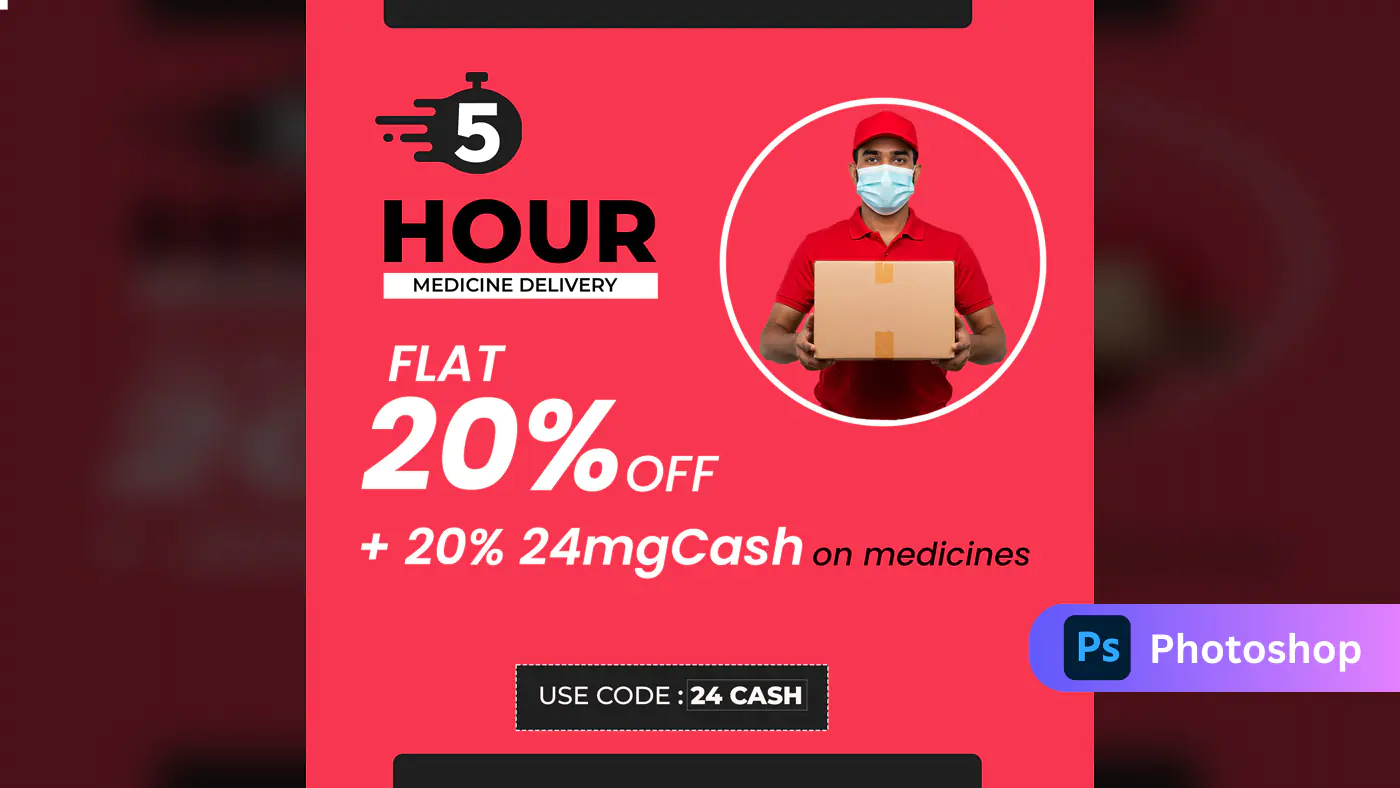 Rapid Medicine Delivery Promotion Template
