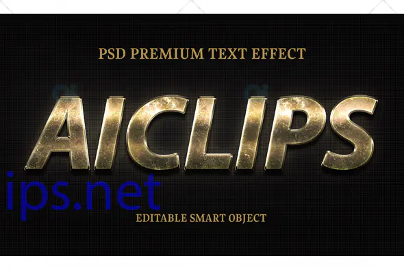 Distressed Gold Text Effect PSD