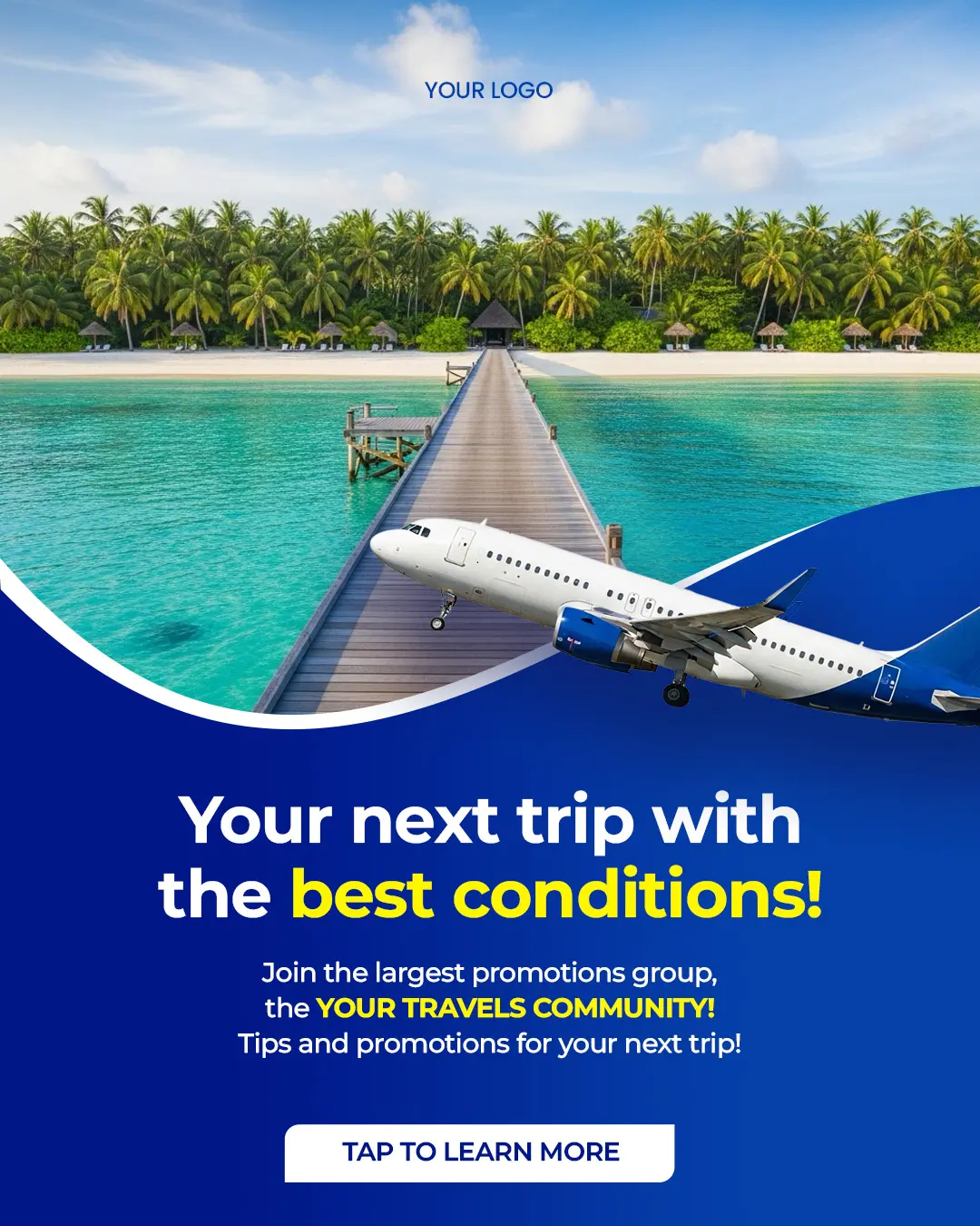 Tropical Holiday Package Social Media Post