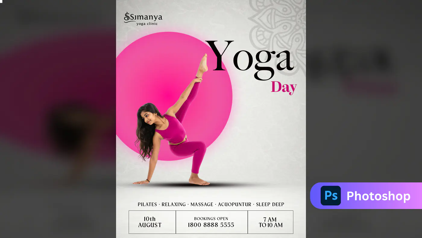 Yoga Day Promotion Template for Simanya Clinic