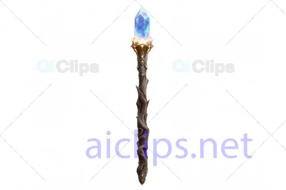 Arcane Crystal Wizard Staff - 3D Model