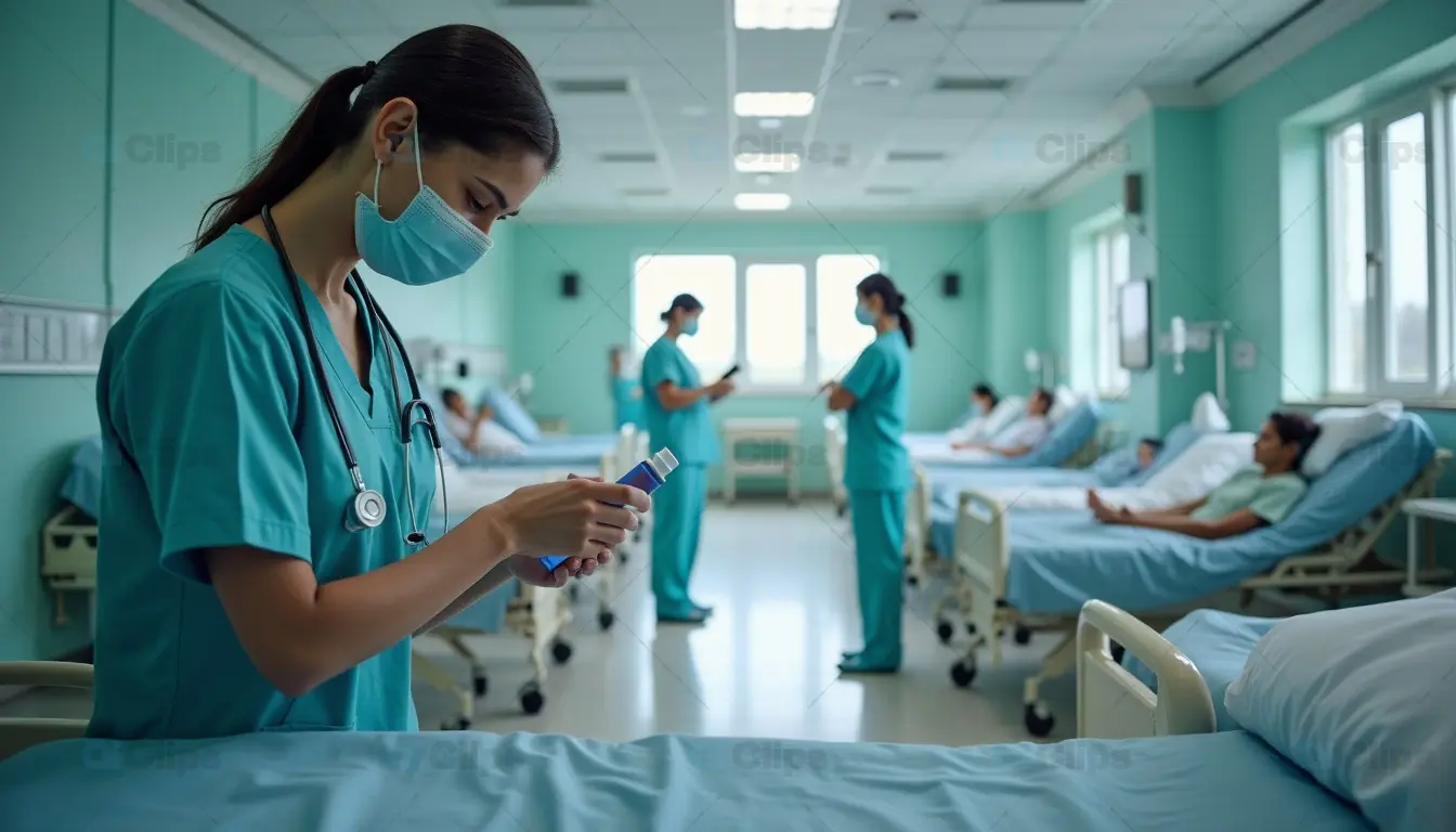 Healthcare Workers in Hospital Ward