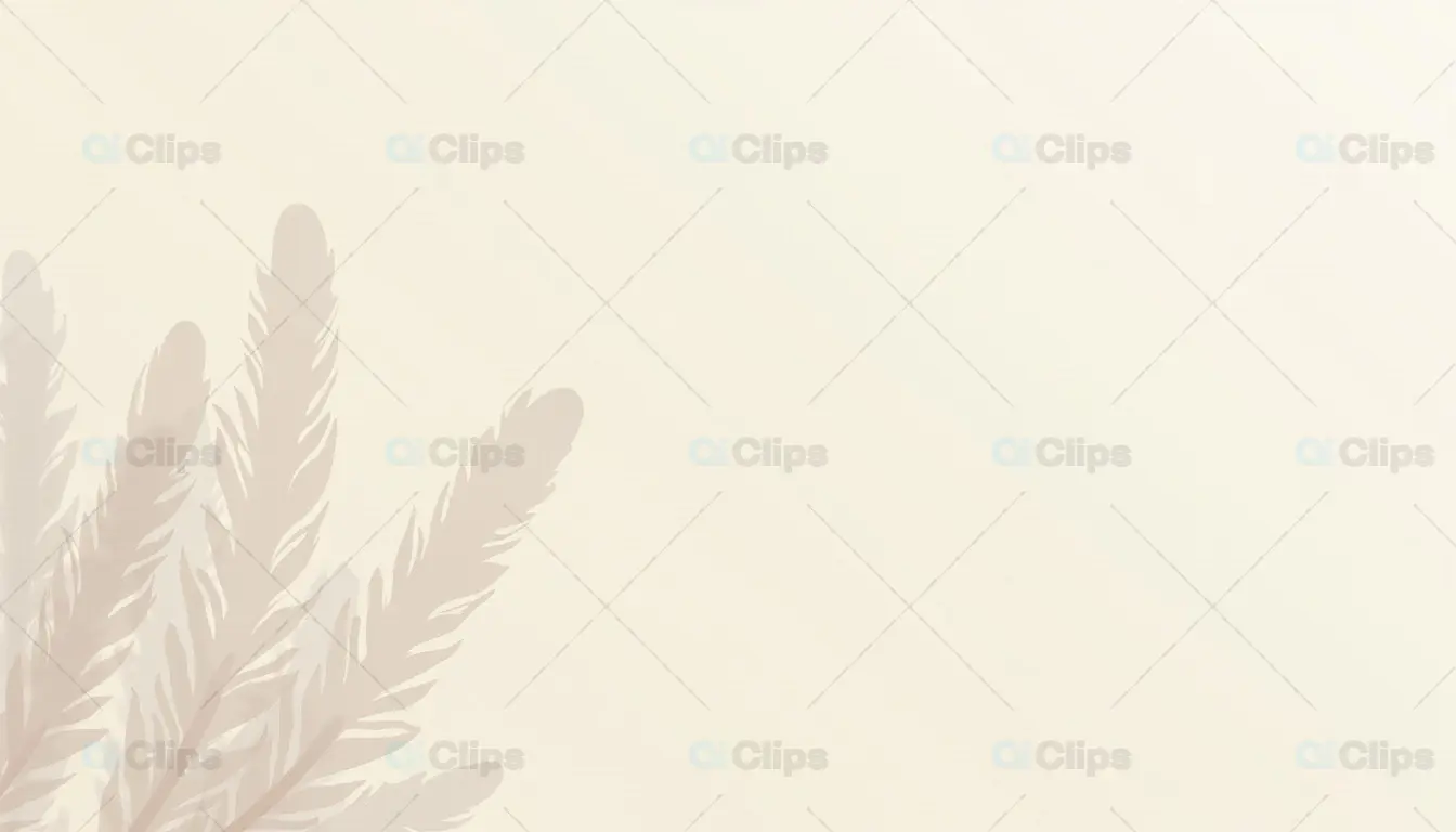 Minimalist Feather Design on Neutral Background