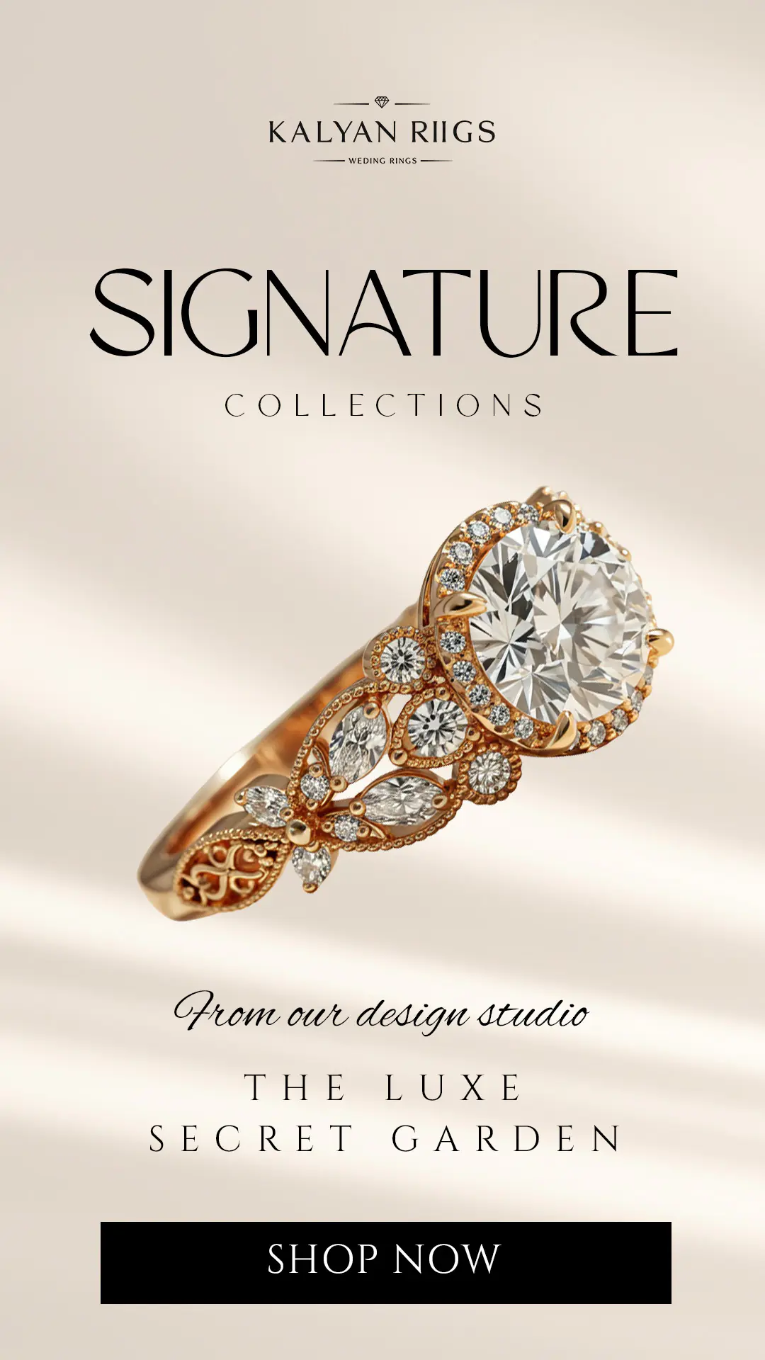 Luxury Wedding Ring Collection Ad Template