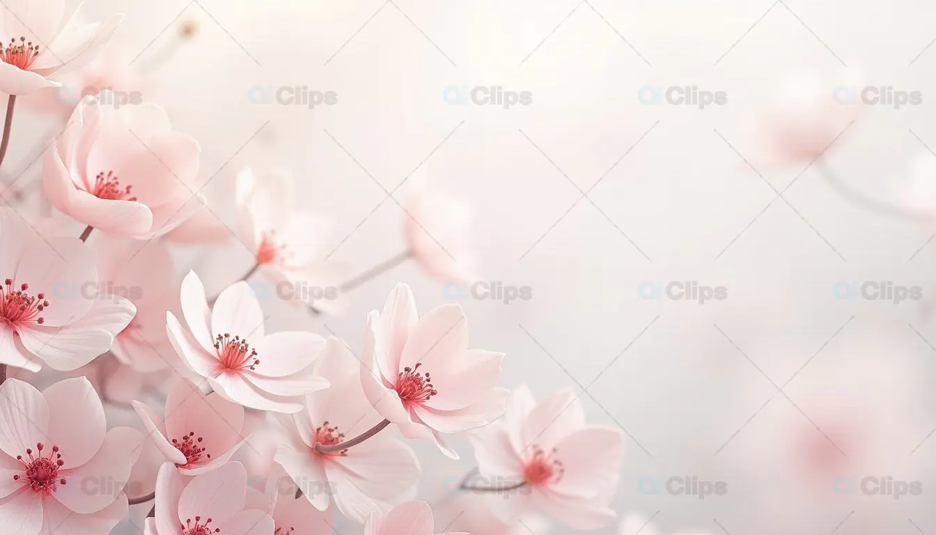 Soft Pink Blossoms in Bloom