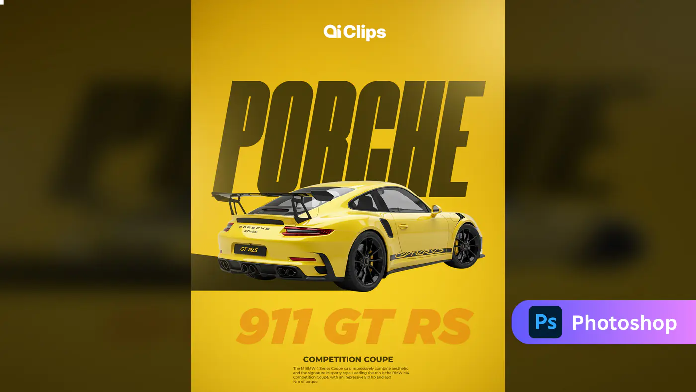 Vibrant Porsche 911 GT RS Promotion Template