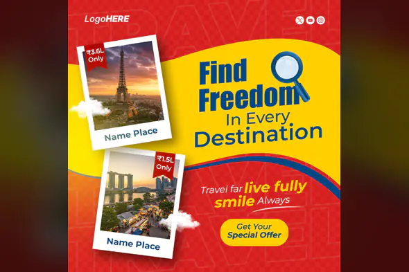 Vibrant Travel Agency Promotion Template