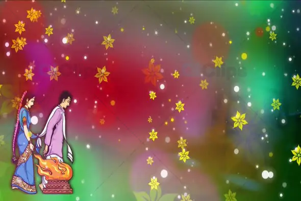 Indian Wedding Ceremony Animation with Colorful Festive Background