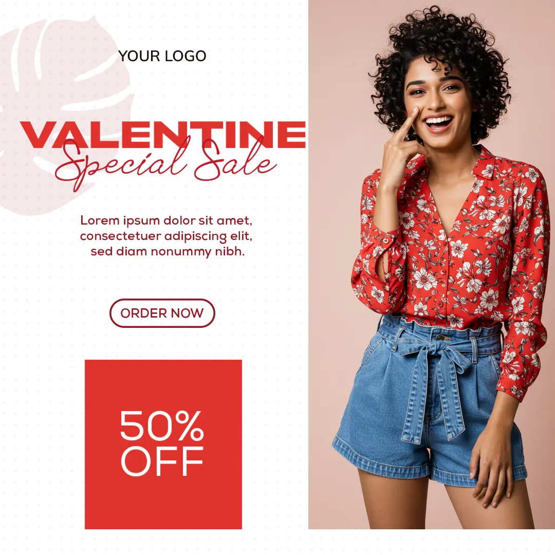 Valentine's Day Fashion Sale Template