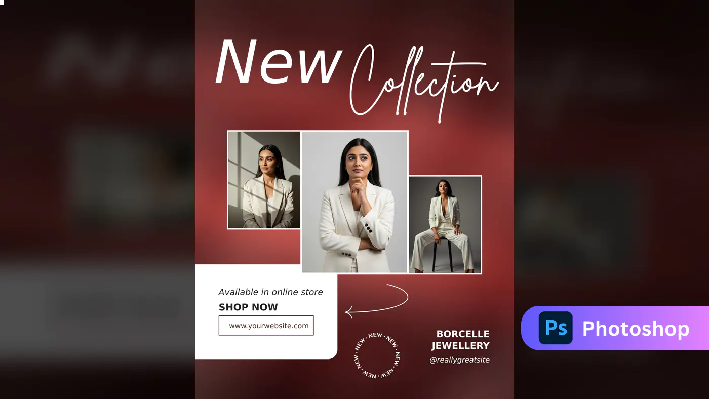 Elegant White Suit Collection Promo Template