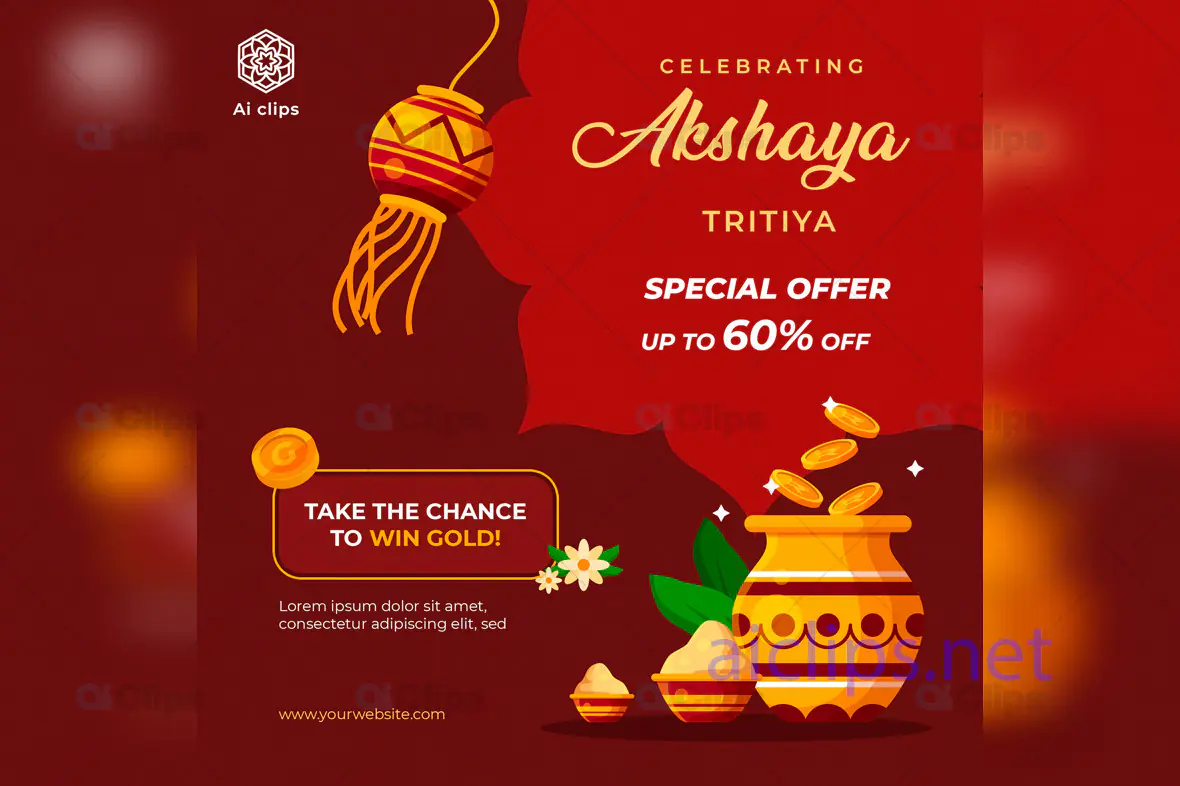 Akshaya Tritiya Festive Offer Poster PSD Template