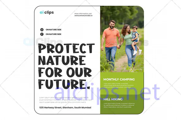 Nature Conservation Campaign Flyer PSD Template