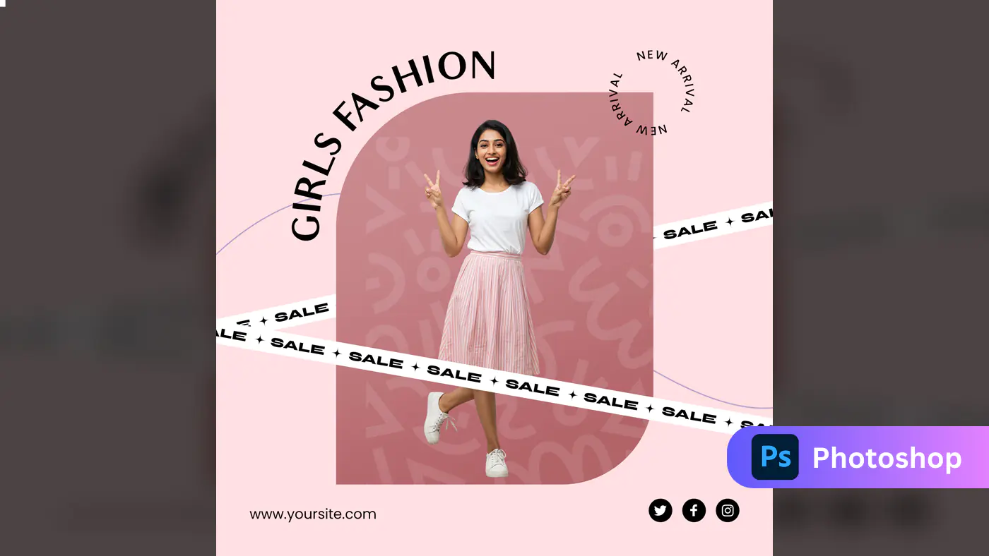 Girls Fashion Sale Social Media Template