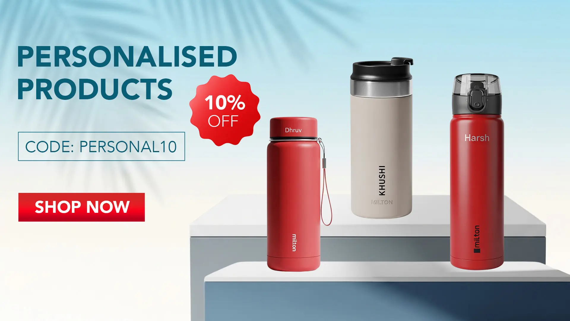 Personalised Flask & Bottle Promo PSD