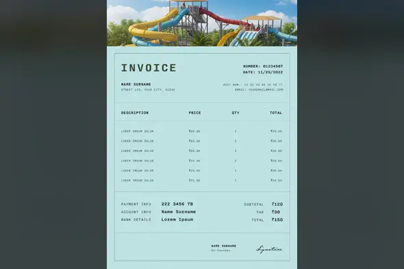 Elegant Gradient Beauty Invoice Design