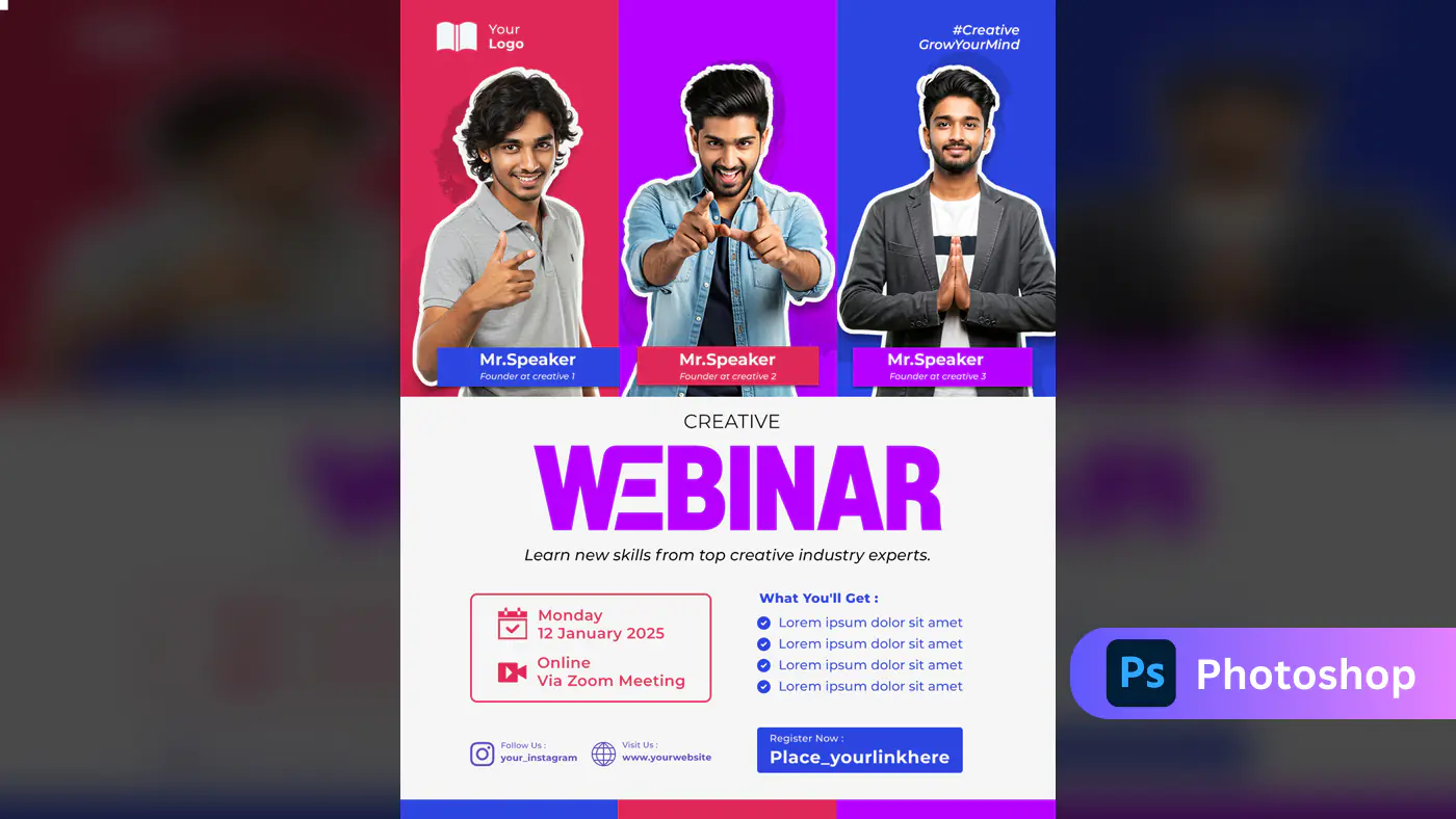 Creative Industry Webinar Flyer Template