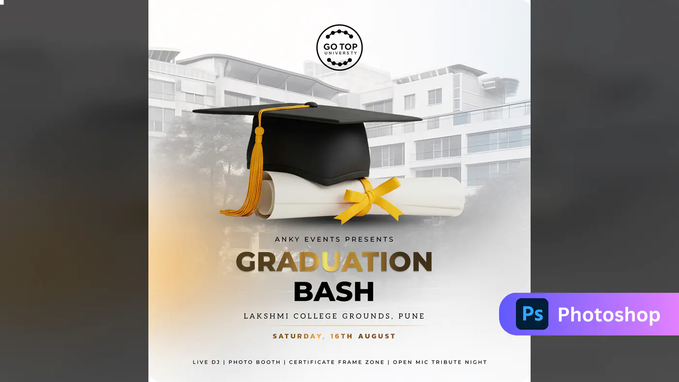 Graduation Celebration Event Poster Template