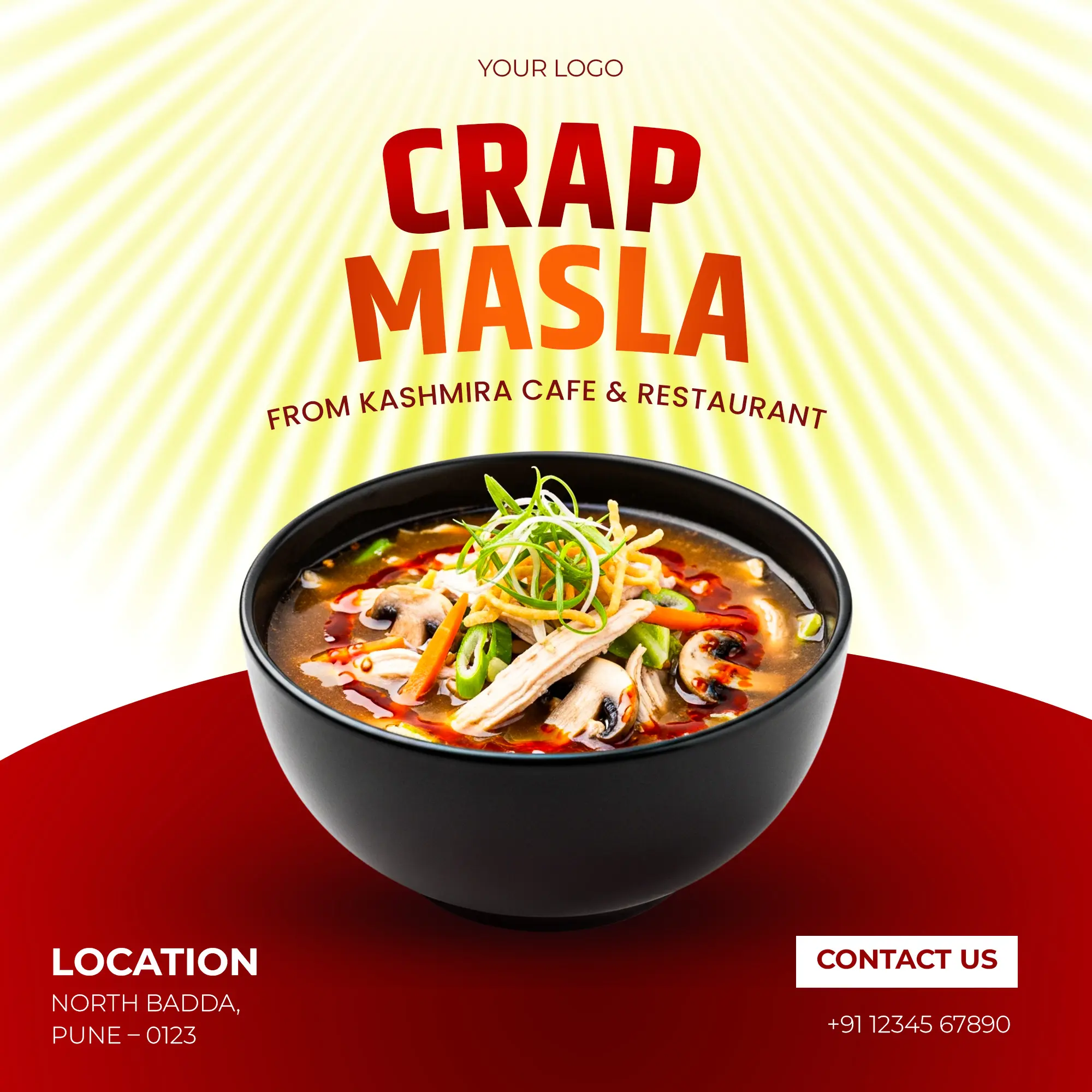 Spicy Soup Restaurant Promo Template