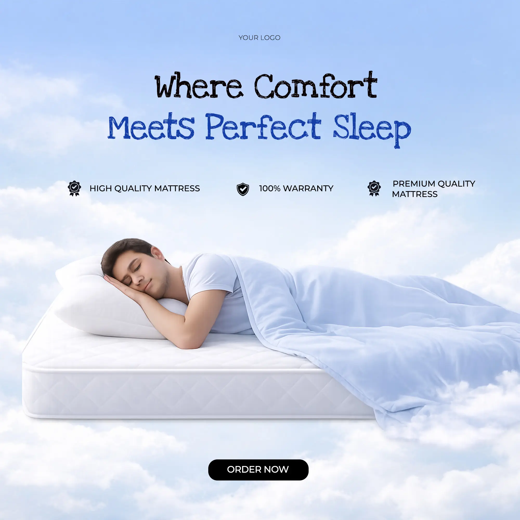 Comfortable Sleep & Mattress Ad Template